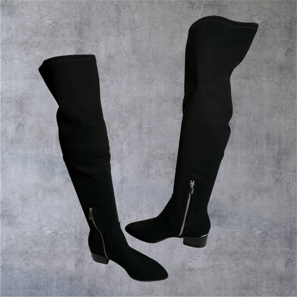 Donald J Pliner Dayle Over The Knee Boots Womens 9.5M Black Stretch